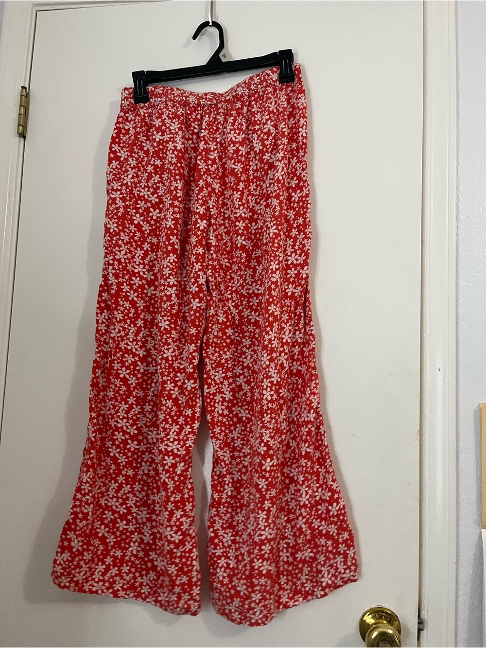 Roxy Red Floral Wide-Leg Pants